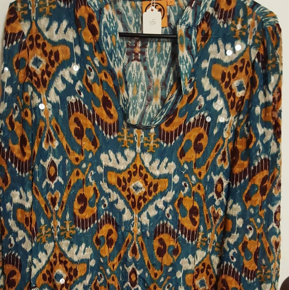 Sheer silk tunic